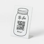 Beruflicher QR-Code Digital Tipp Jar Sockelschild (Vorderseite)