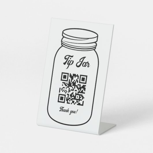 Beruflicher QR-Code Digital Tipp Jar Sockelschild (Vorderseite)