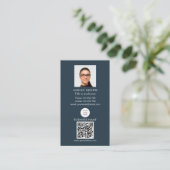 Beruflicher QR-Code Einfach reales Anwesen-Foto Bu Visitenkarte (Stehend Vorderseite)