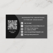 Beruflicher QR-Code einfach Visitenkarte (Rückseite)