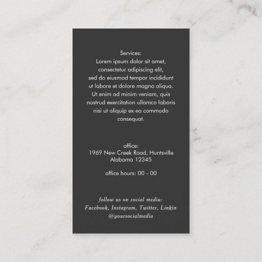 Beruflicher QR-Code Einfaches Modernes Logo Foto B Visitenkarte (Rückseite)