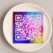 Beruflicher QR-Code farbenfroh, stilvoll einzigart Quadratische Visitenkarte