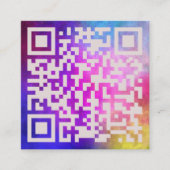 Beruflicher QR-Code farbenfroh, stilvoll einzigart Quadratische Visitenkarte (Vorderseite)