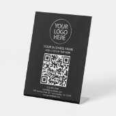 Beruflicher QR-Code-Firmenlogo Sockelschild (Vorderseite)