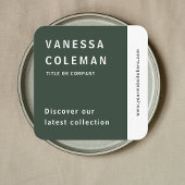 Beruflicher QR-Code Forest Green Social Media Quadratische Visitenkarte