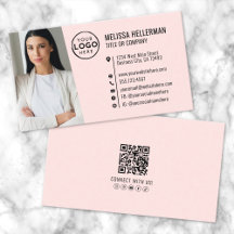 Beruflicher QR-Code Foto Ihr Logo Rosa