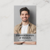 Beruflicher QR Code Foto Silver Visitenkarte (Vorderseite)