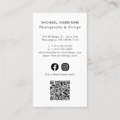 Beruflicher QR-Code Foto Social Media Visitenkarte (Rückseite)