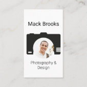 Beruflicher QR-Code Fotografie und Design Visitenkarte (Vorderseite)