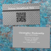 Beruflicher QR-Code für Diamantplatten Rustikales Visitenkarte