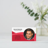 Beruflicher QR-Code für die Red Security Visitenkarte (Stehend Vorderseite)