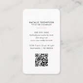 Beruflicher QR-Code für elegante Wildblume Visitenkarte (Vorderseite)