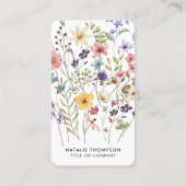 Beruflicher QR-Code für elegante Wildblume Visitenkarte (Rückseite)