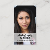 Beruflicher QR-Code für Foto Blau Visitenkarte (Vorderseite)