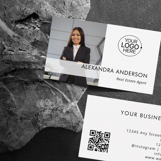 Beruflicher QR-Code für Foto Firmenlogos Visitenkarte