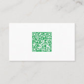 Beruflicher QR-Code für Foto grüne Sicherheit Visitenkarte (Rückseite)