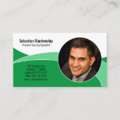Beruflicher QR-Code für Foto grüne Sicherheit Visitenkarte (Vorderseite)