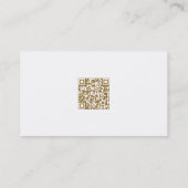 Beruflicher QR-Code für  Foto in Schwarz und Beige Visitenkarte (Rückseite)