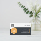 Beruflicher QR-Code für Gold Corporate Visitenkarte (Stehend Vorderseite)