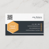 Beruflicher QR-Code für Gold Corporate Visitenkarte (Vorderseite)