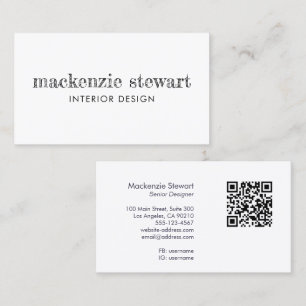 Beruflicher QR-Code für Kleinsthandschrift Visitenkarte