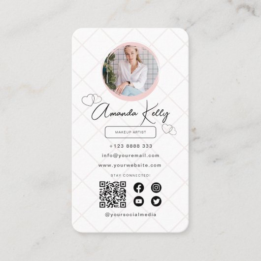 Beruflicher QR-Code für Künstler Visitenkarte (Vorderseite)