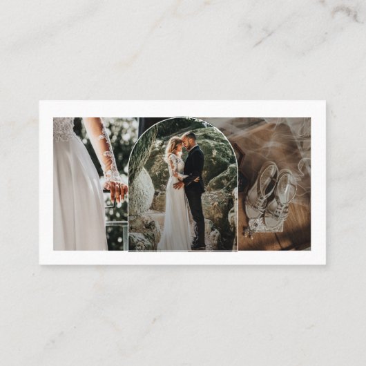 Beruflicher QR-Code für moderne Bogenfotografie Visitenkarte (Rückseite)