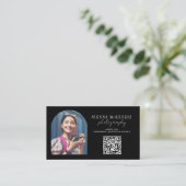 Beruflicher QR-Code für moderne Bogenfotografie Visitenkarte (Stehend Vorderseite)