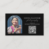 Beruflicher QR-Code für moderne Bogenfotografie Visitenkarte (Vorderseite)
