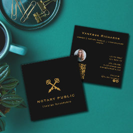 Beruflicher QR-Code für Pens mit schwarzem und gol Quadratische Visitenkarte