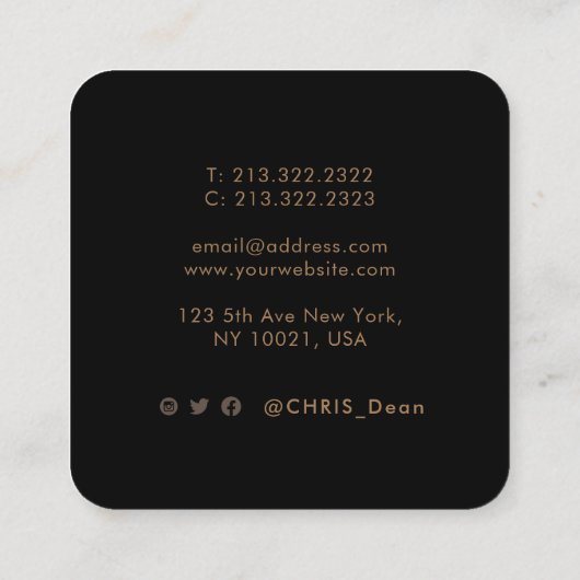 Beruflicher QR-Code für Tahoe Lake Painting Quadratische Visitenkarte (Rückseite)