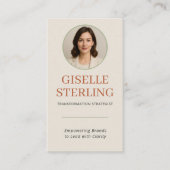 Beruflicher QR-Code für Terracotta Sage Green Foto Visitenkarte (Vorderseite)