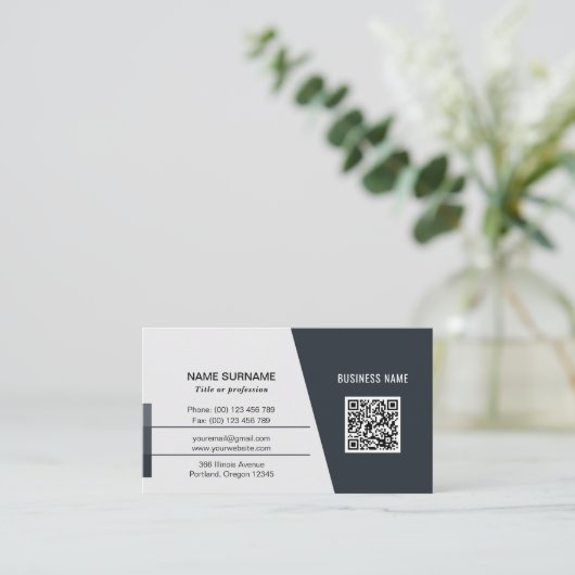 Beruflicher QR-Code für Unternehmen oder Personen  Visitenkarte (Stehend Vorderseite)