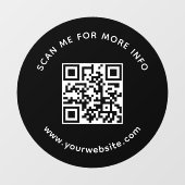Beruflicher QR-Code für UnternehmenWeitere Informa Fensteraufkleber (Blatt)