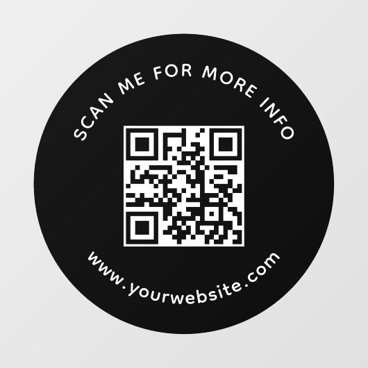 Beruflicher QR-Code für UnternehmenWeitere Informa Fensteraufkleber (Blatt)