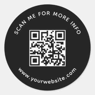 Beruflicher QR-Code für UnternehmenWeitere Informa Runder Aufkleber