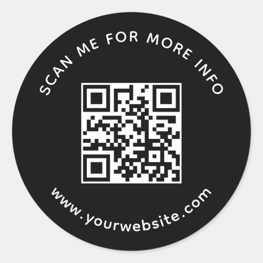 Beruflicher QR-Code für UnternehmenWeitere Informa Runder Aufkleber (Vorderseite)