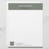 Beruflicher QR-Code Gras Briefbogen (Vorne/Hinten)