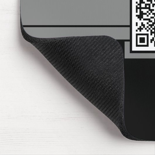 beruflicher QR-Code: Grauband Mousepad (Ecke)