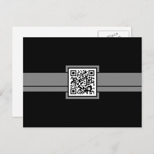 beruflicher QR-Code: Grauband Postkarte (Vorne/Hinten)