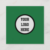 Beruflicher QR-Code, grün Minimalistisch Quadratische Visitenkarte (Rückseite)
