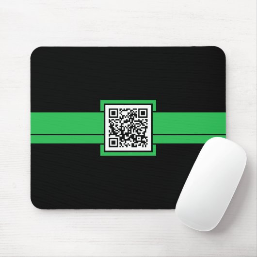 beruflicher QR-Code: grünes Band Mousepad (Mit Mouse)