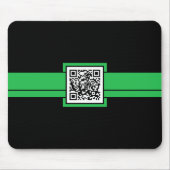 beruflicher QR-Code: grünes Band Mousepad (Vorne)