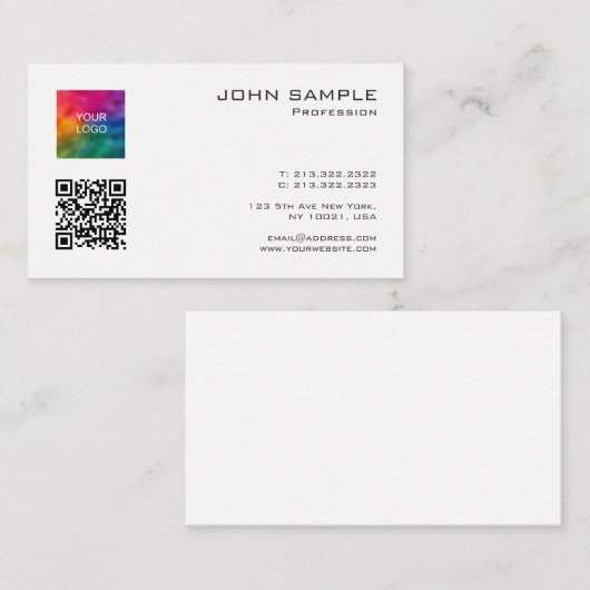 Beruflicher QR-Code-Hochladen des Logos Visitenkarte (Vorne/Hinten)