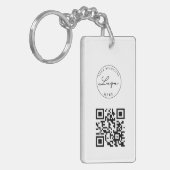 Beruflicher QR-Code Ihr Logo-Schlüsselanhänger Schlüsselanhänger (Vorderseite links)