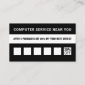 Beruflicher QR-Code in Schwarzweiß Treuekarte (Vorderseite)