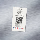 Beruflicher QR-Code in Verbindung mit unseren Soci Magnetische Visitenkarte (Beispiel)