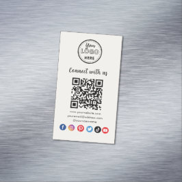 Beruflicher QR-Code in Verbindung mit unseren Soci Magnetische Visitenkarte