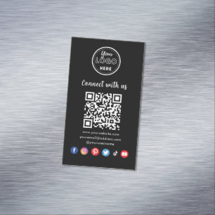Beruflicher QR-Code in Verbindung mit unseren Soci Magnetische Visitenkarte