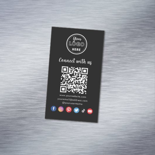Beruflicher QR-Code in Verbindung mit unseren Soci Magnetische Visitenkarte (Beispiel)